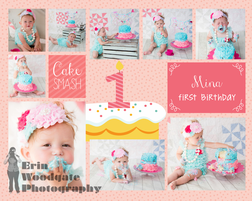 girl collage cake smash photography london ontario