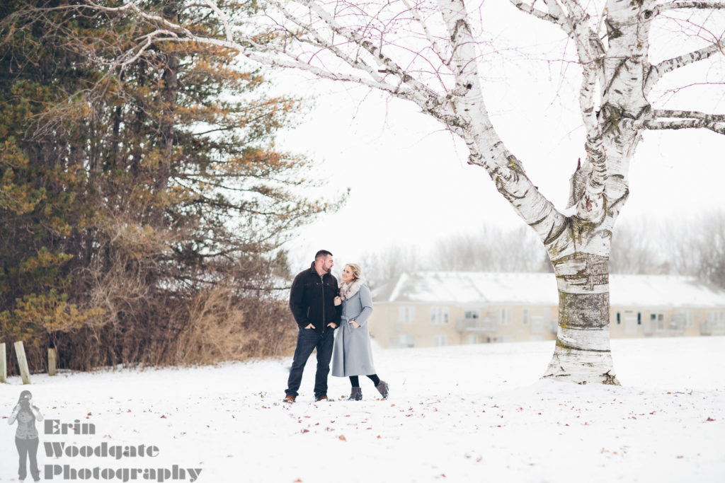 winter engagement photography london ontario