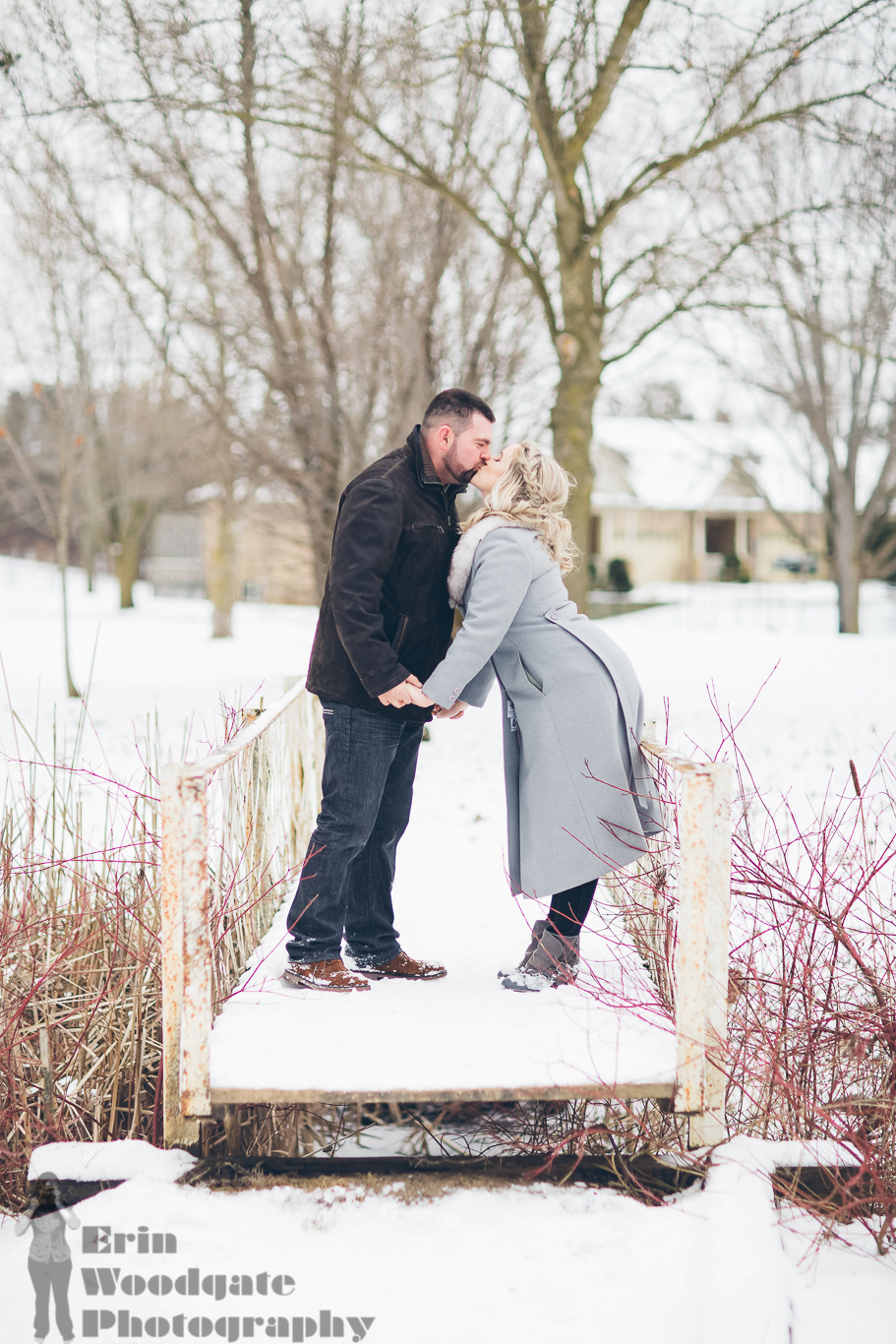 winter engagement photography Arva ontario