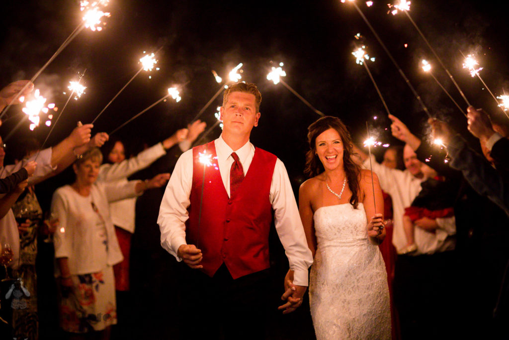 sparkler wedding photography