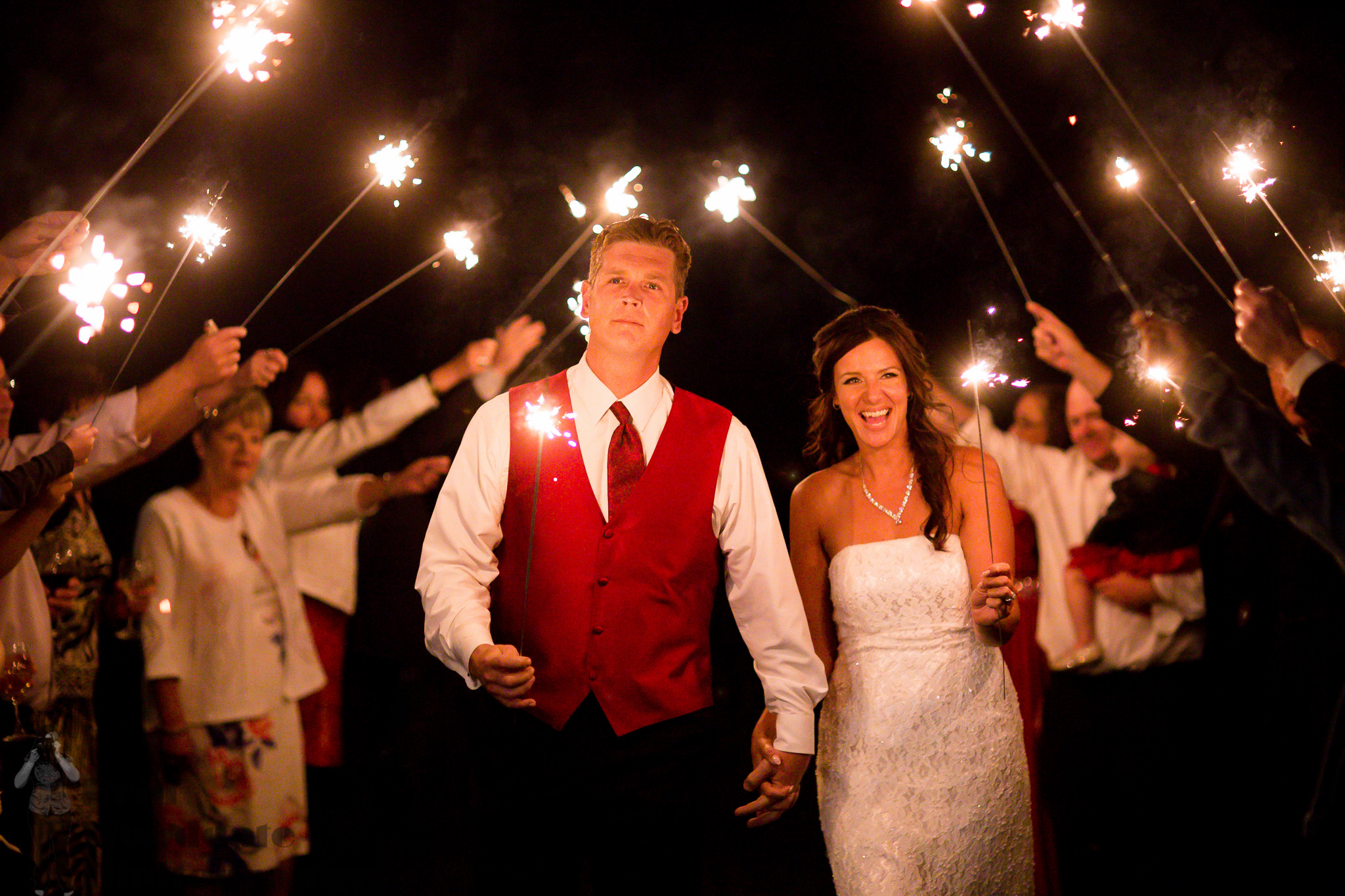 sparkler wedding photography