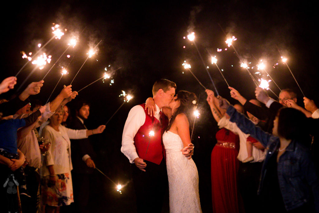 sparkler wedding photography