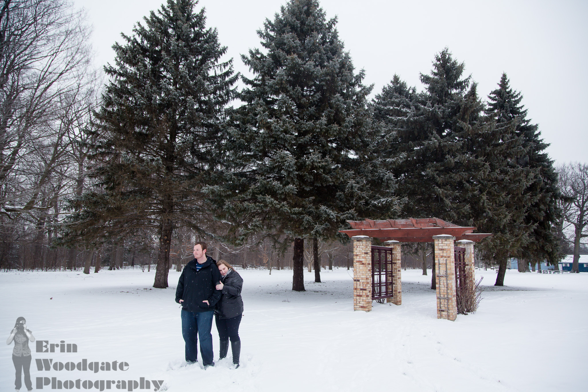 snow engagement photography london ontario