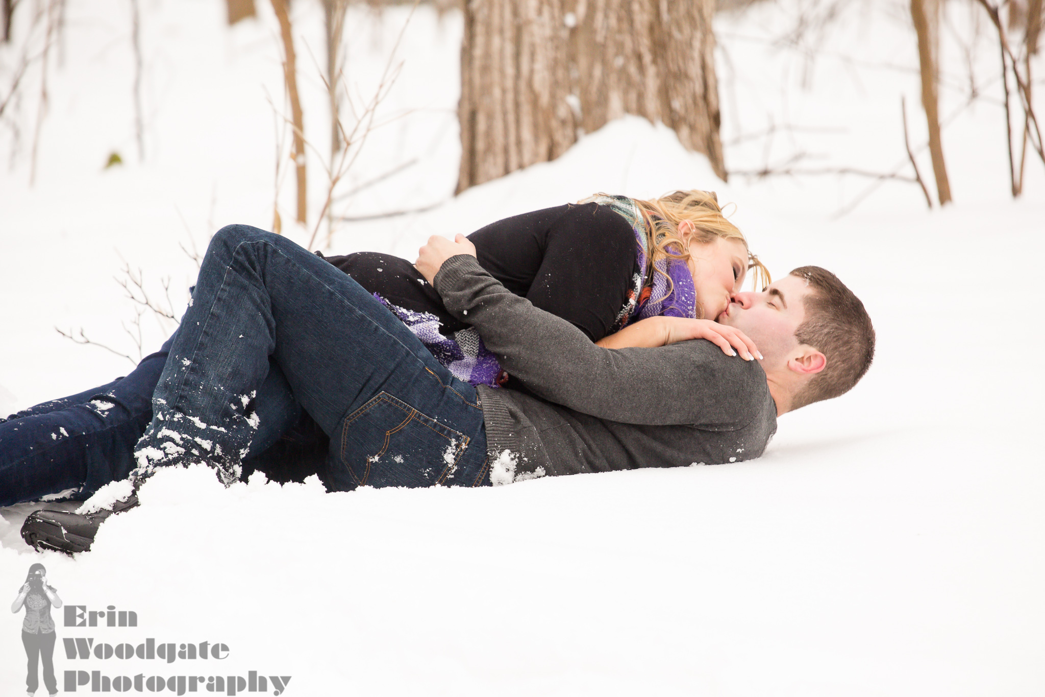 winter engagement photography london ontario