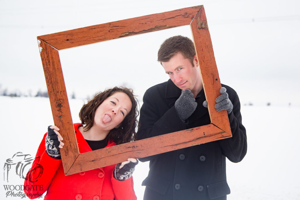 winter engagement session ontario