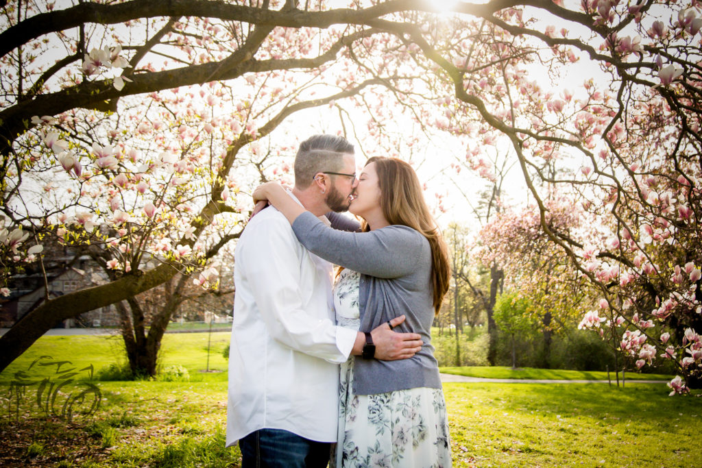 Magnolia Tree Engagement Photography London Ontario, spring engagement photography london ontario, engagement photos, spring engagement, magnolia tree photos london ontario, engagement session london ontario, engagement photos london ontario, family photography london ontario