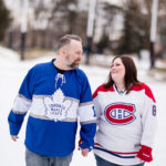 Hockey themed Engagement photos London Ontario