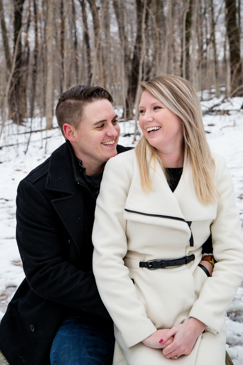 winter engagement photography london ontario