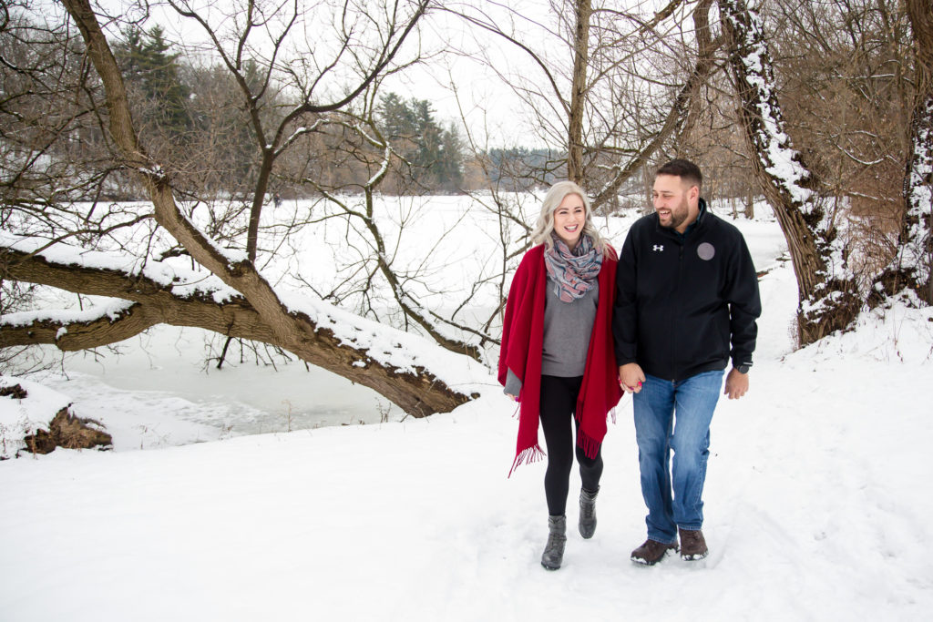 winter engagement photography london ontario