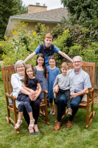 grandchildren with grandparents at Wedding Anniversary Wedding Photography London Ontario