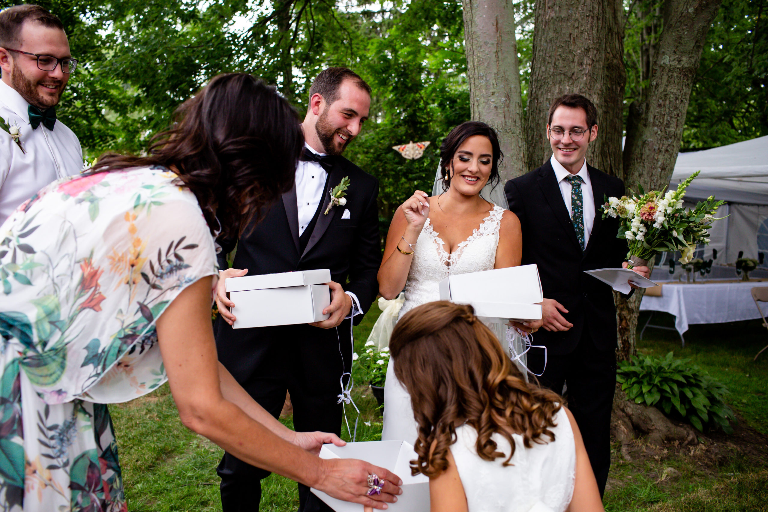 Backyard Covid wedding London Ontario