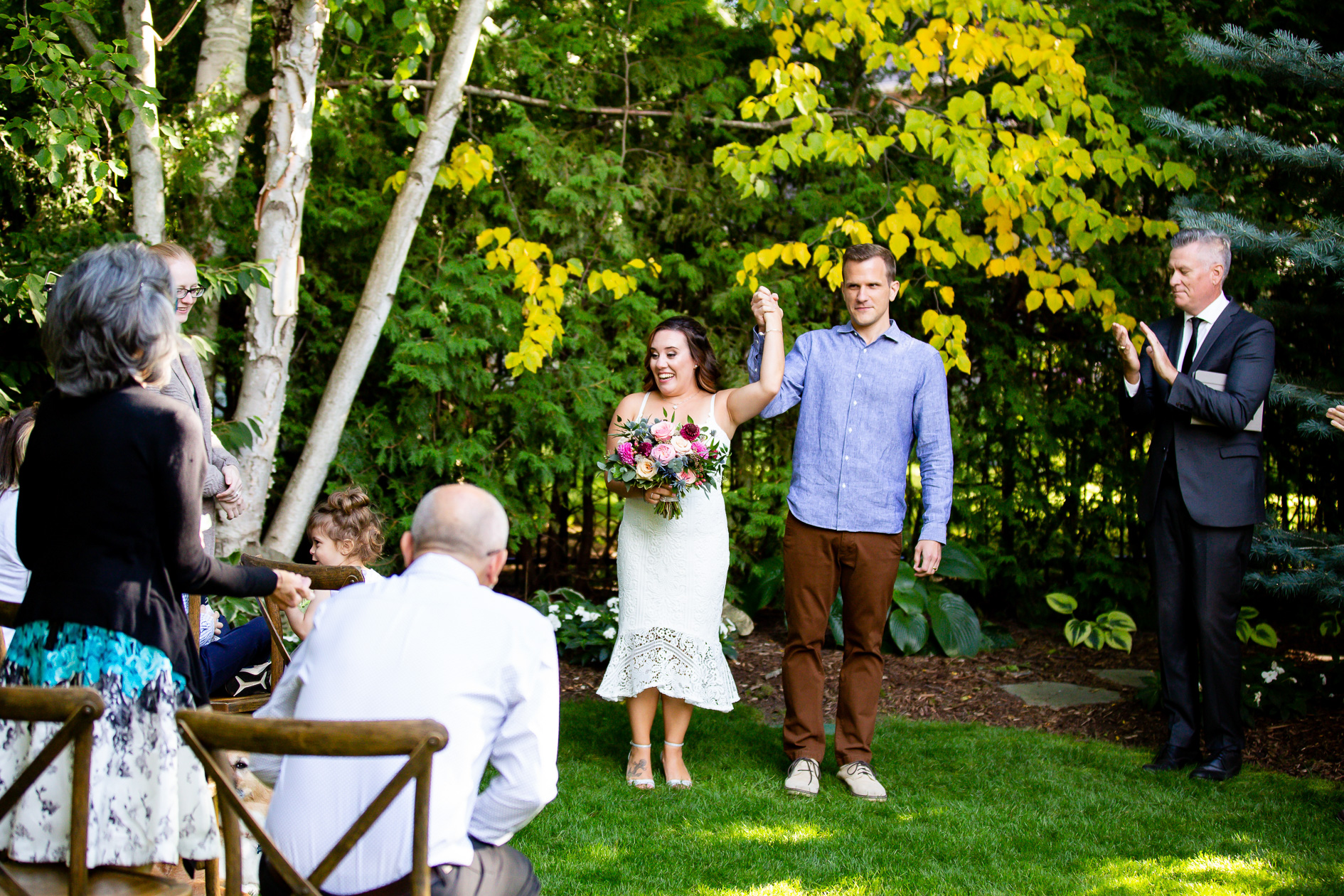 Small backyard wedding London Ontario