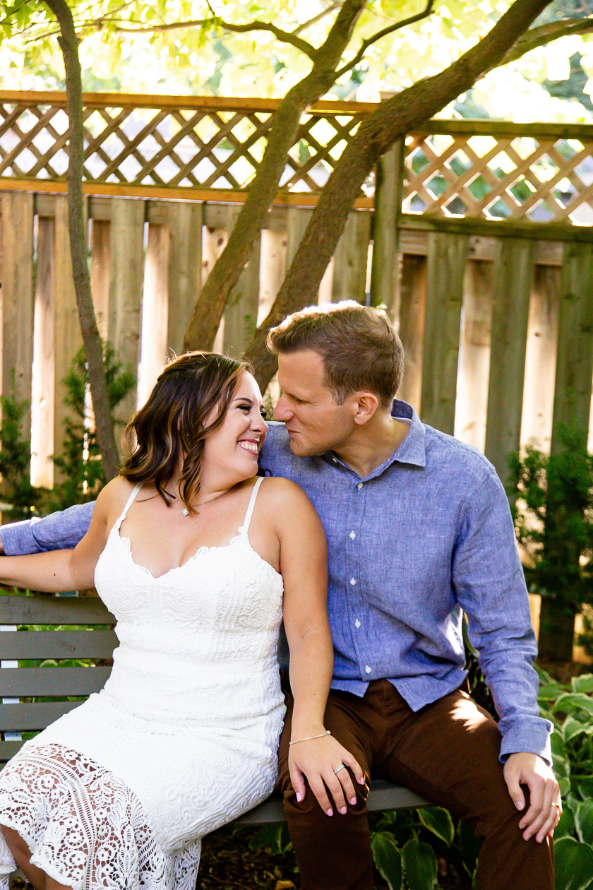 candid Small backyard wedding London Ontario