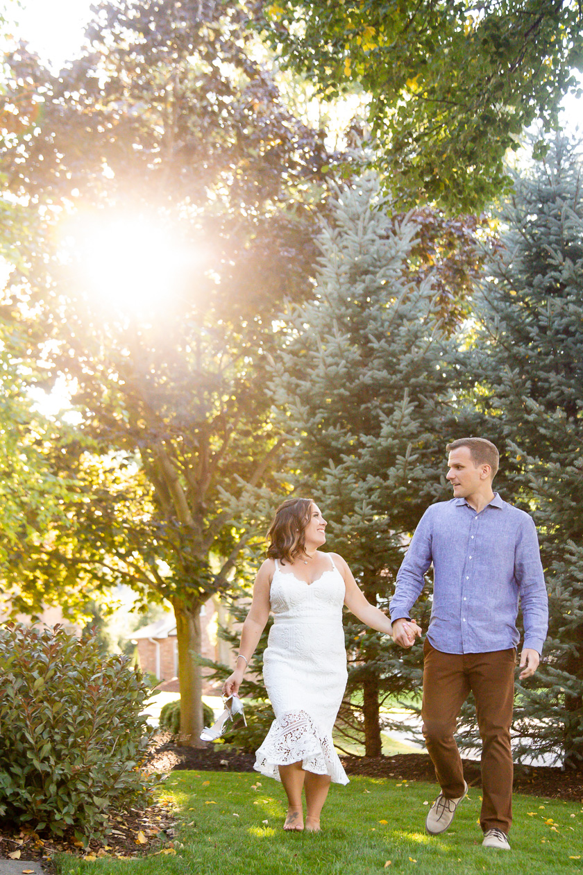 golden hour Small backyard wedding London Ontario