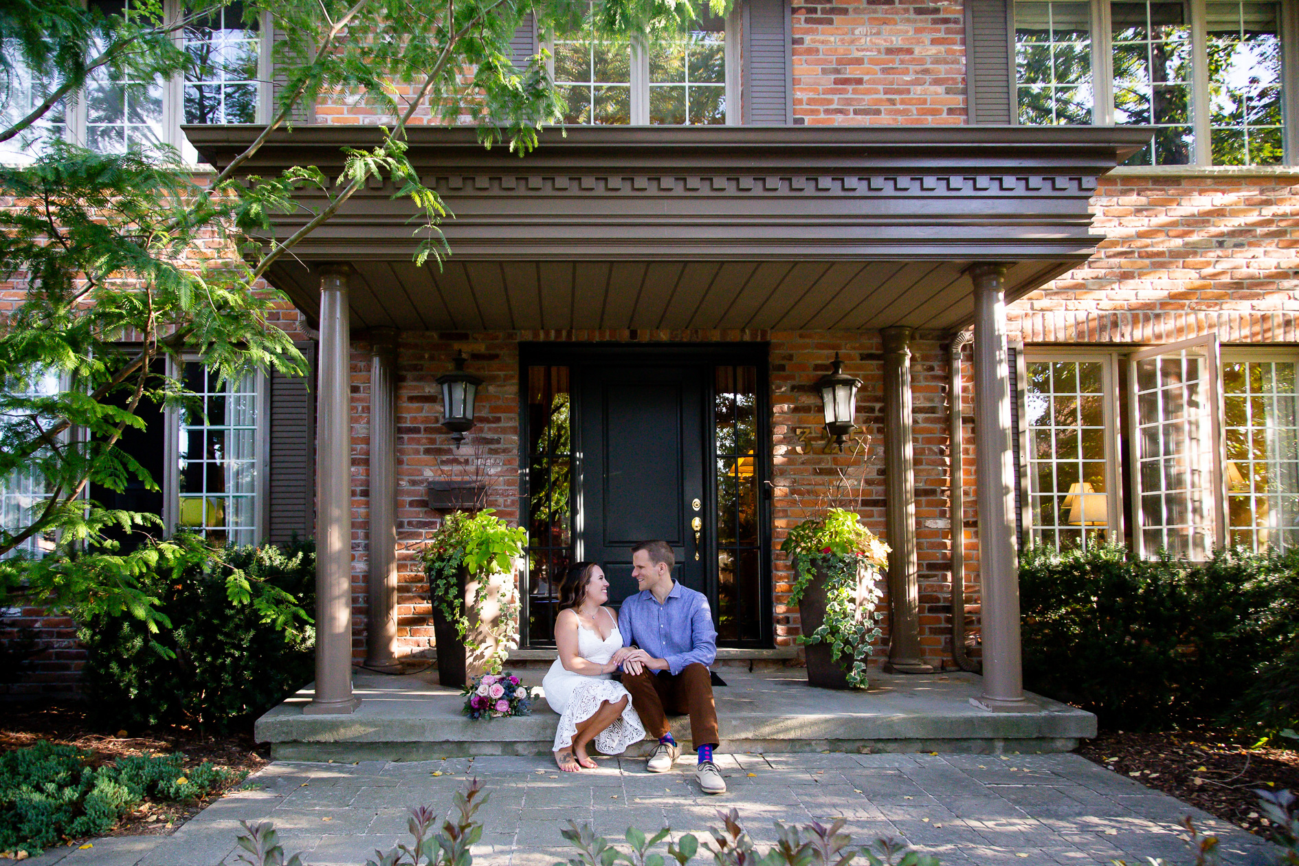 home Small backyard wedding London Ontario