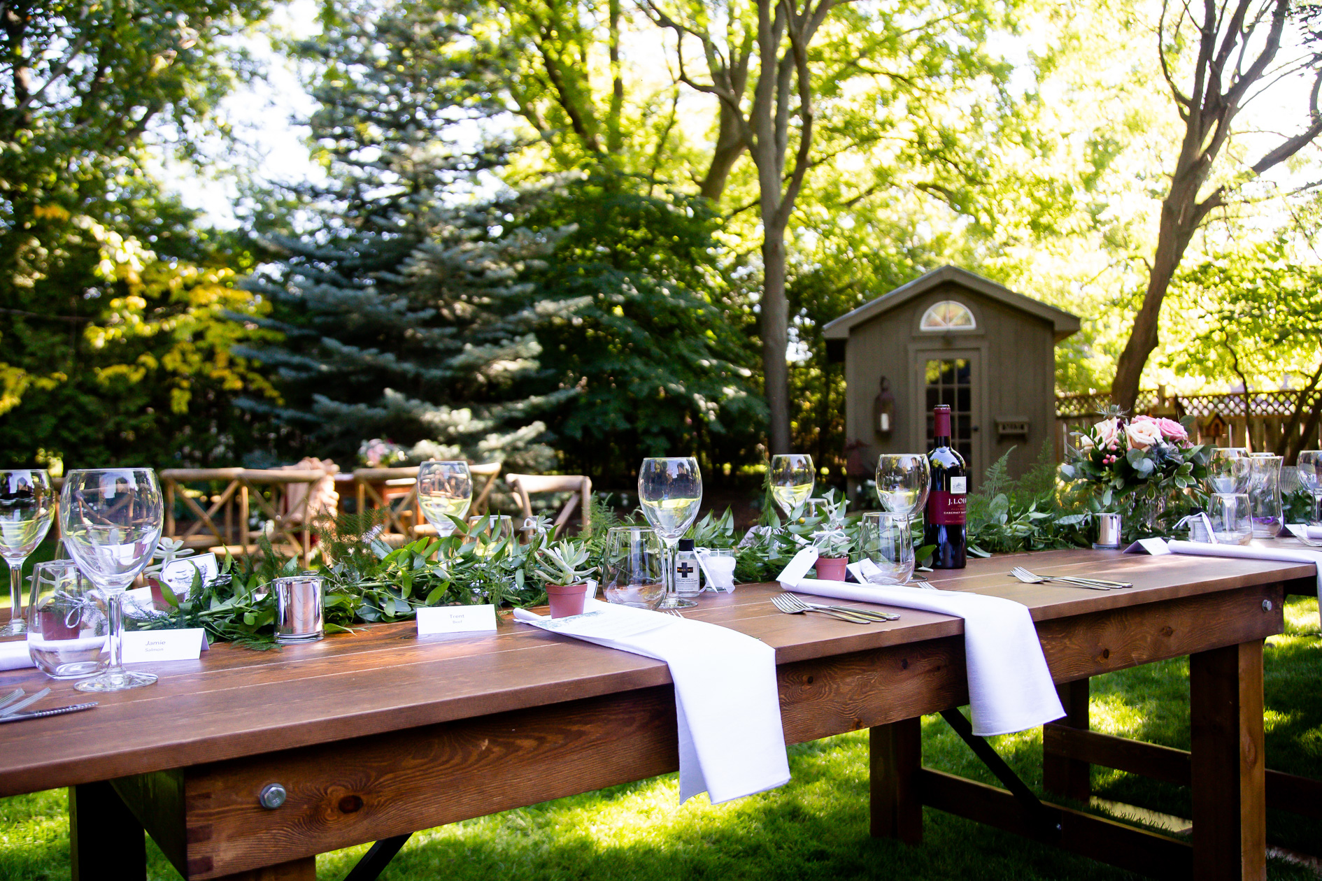 decor Small backyard wedding London Ontario