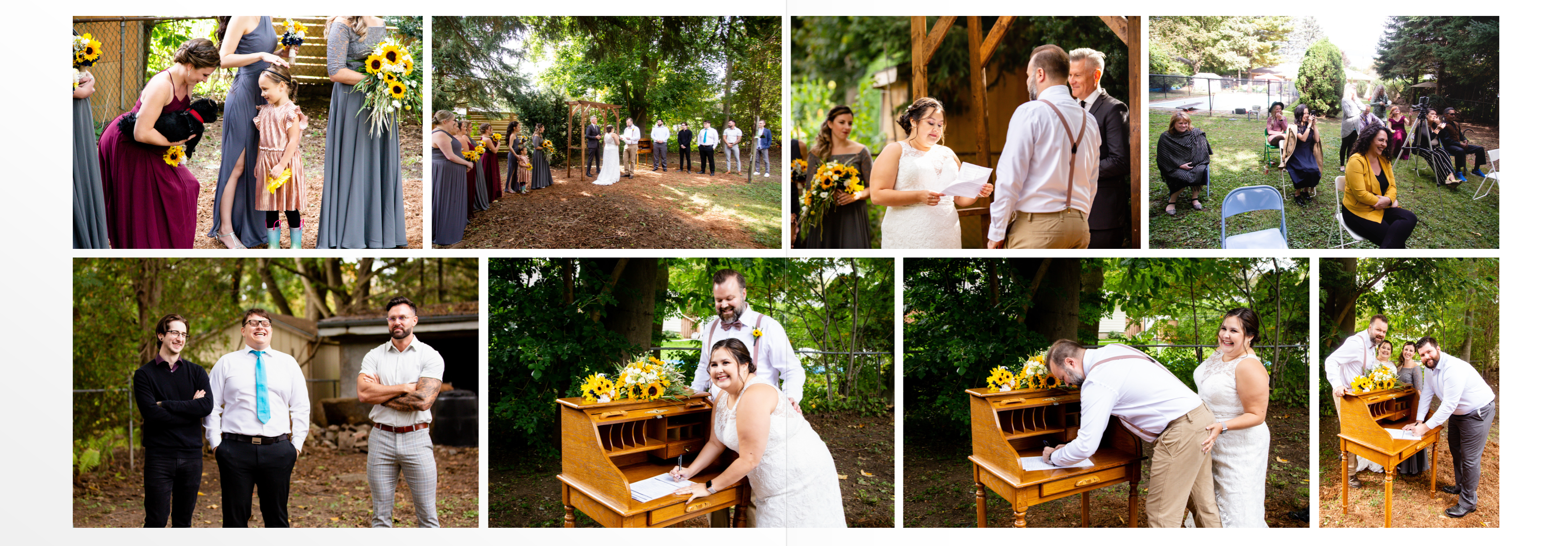 London Ontario backyard Wedding Photography ceremony