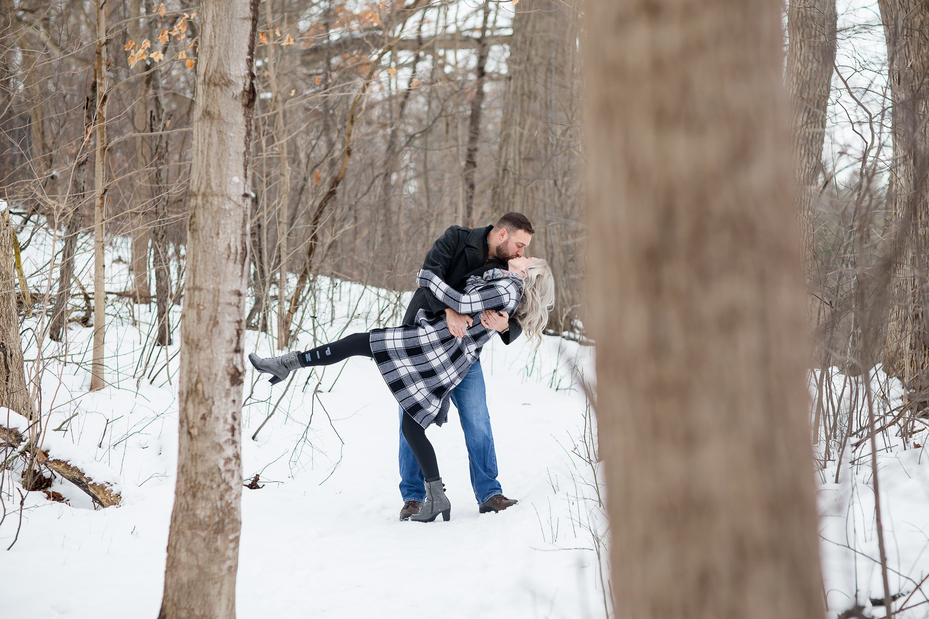 Winter engagement mill pond dip