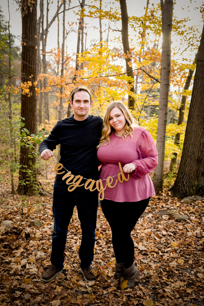 Fall engagement session with pregnancy announcement!