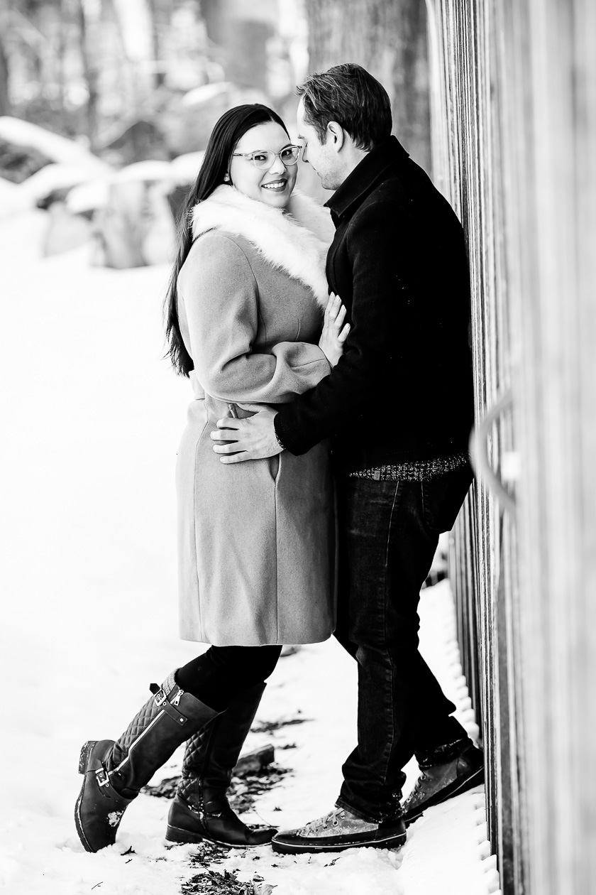 Winter engagement photography Springwater Conservation Area