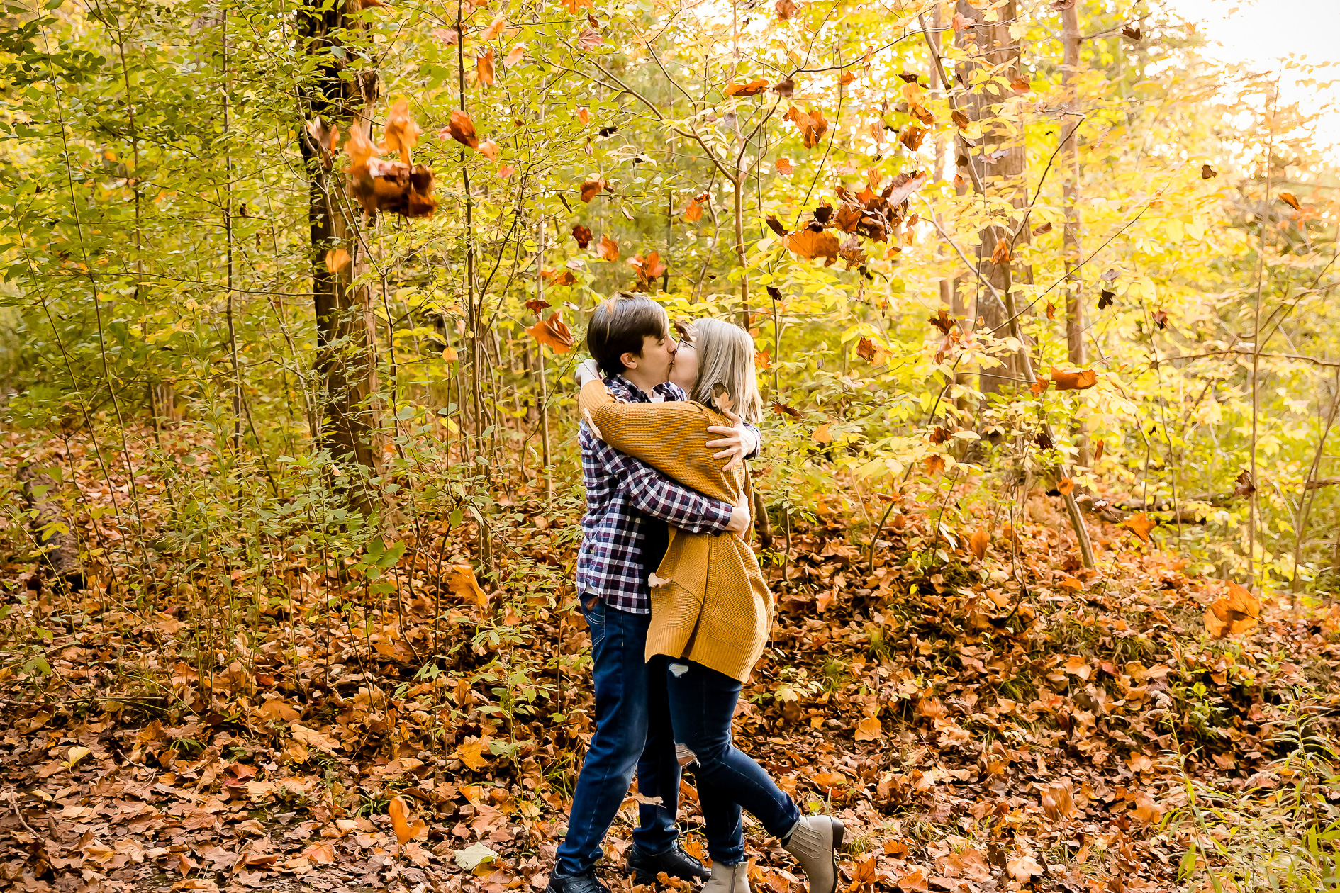 Fun fall engagement photos London Ontario