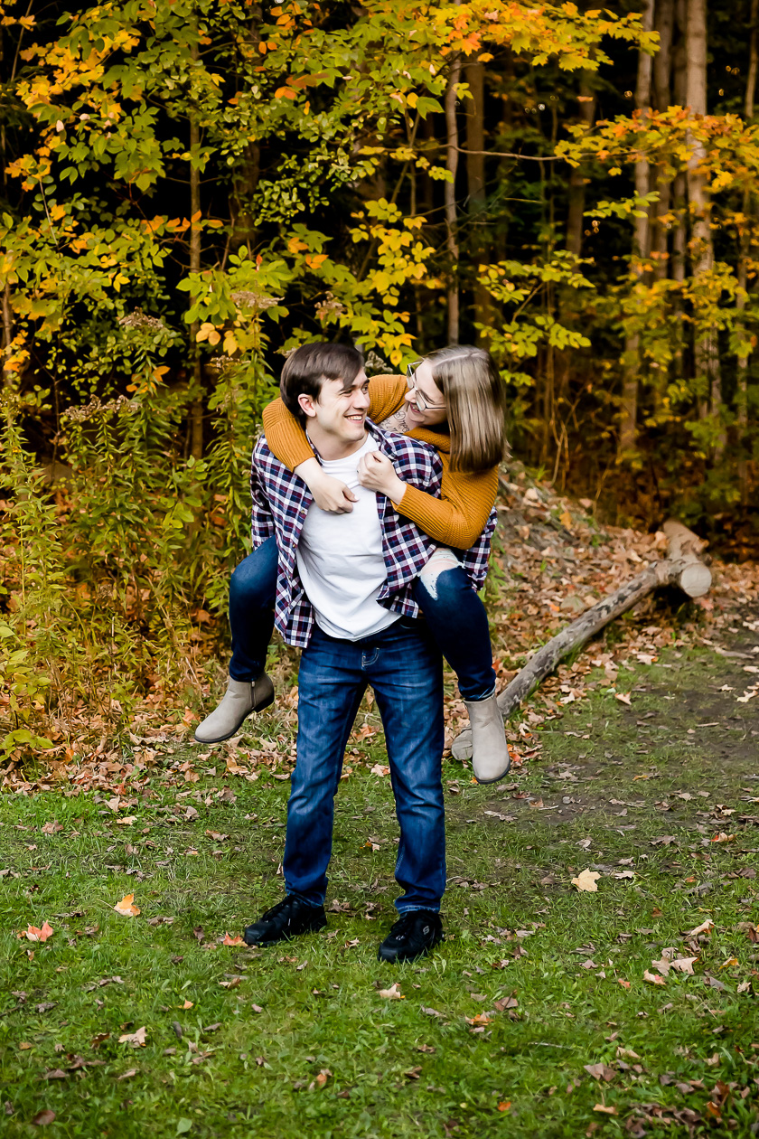 Fun fall engagement photos London Ontario