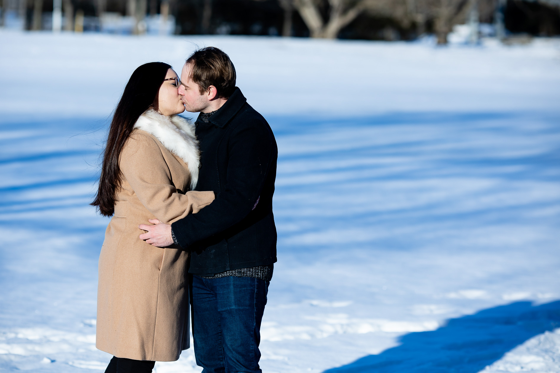 Winter engagement photography Springwater Conservation Area