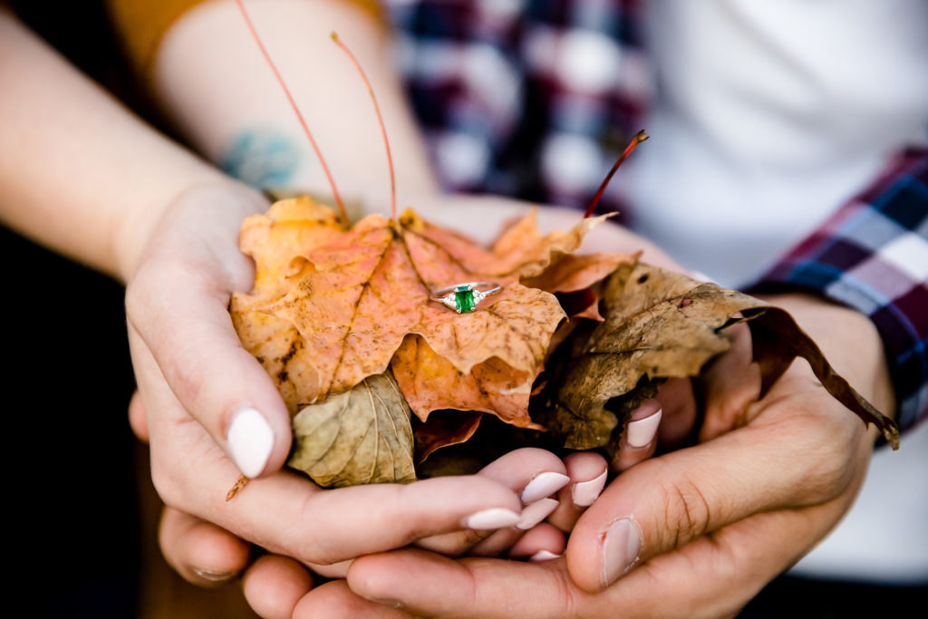 Fun fall engagement photos London Ontario