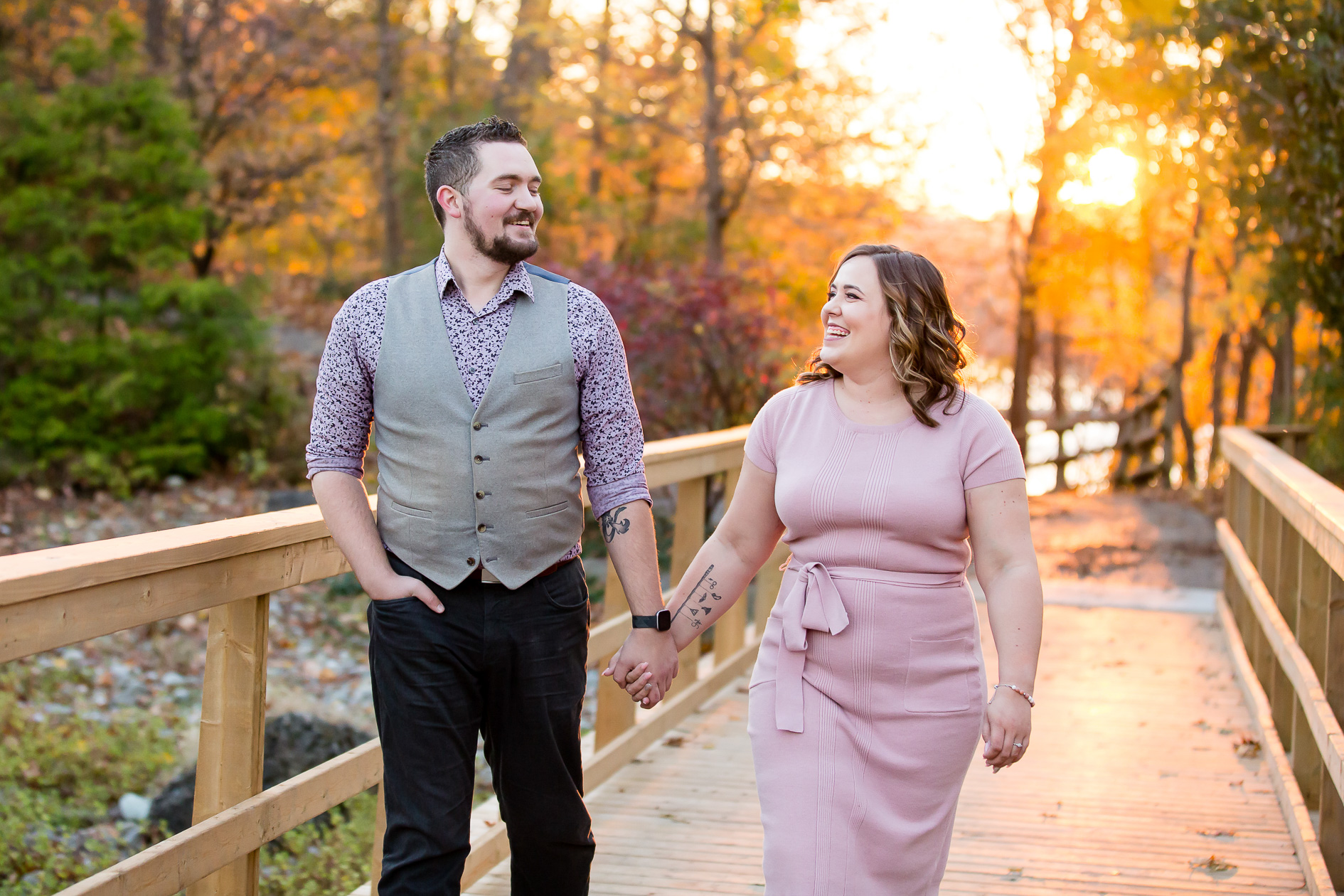 Fall engagement photos Civic Gardens