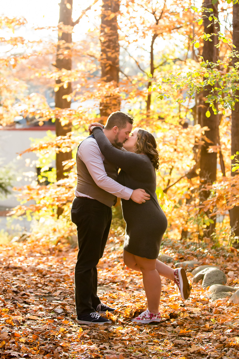 Fall engagement photos Civic Gardens