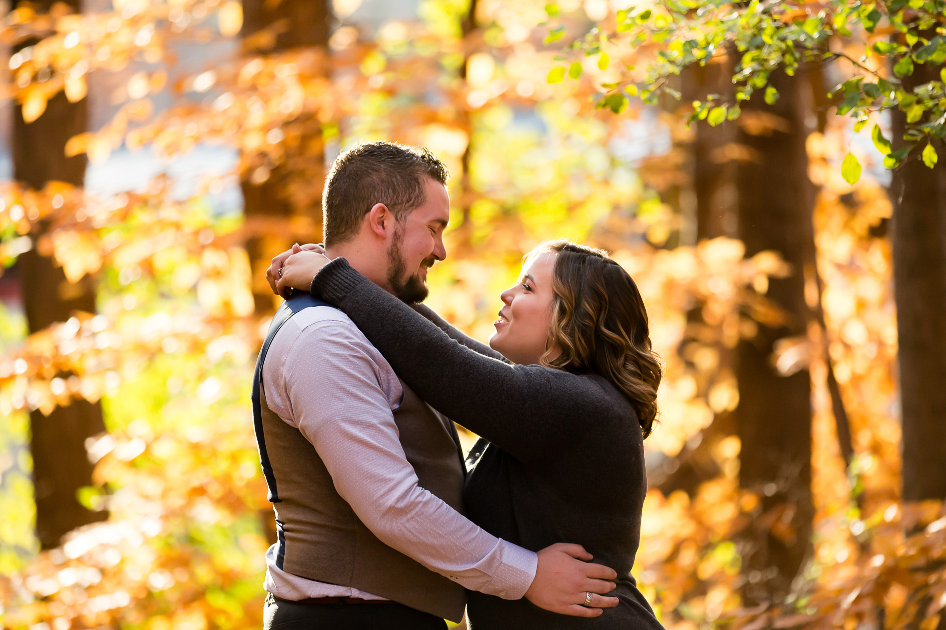 Fall engagement photos Civic Gardens