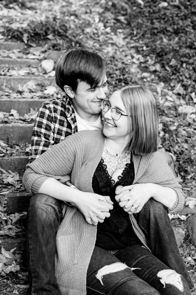 Fun fall engagement photos London Ontario