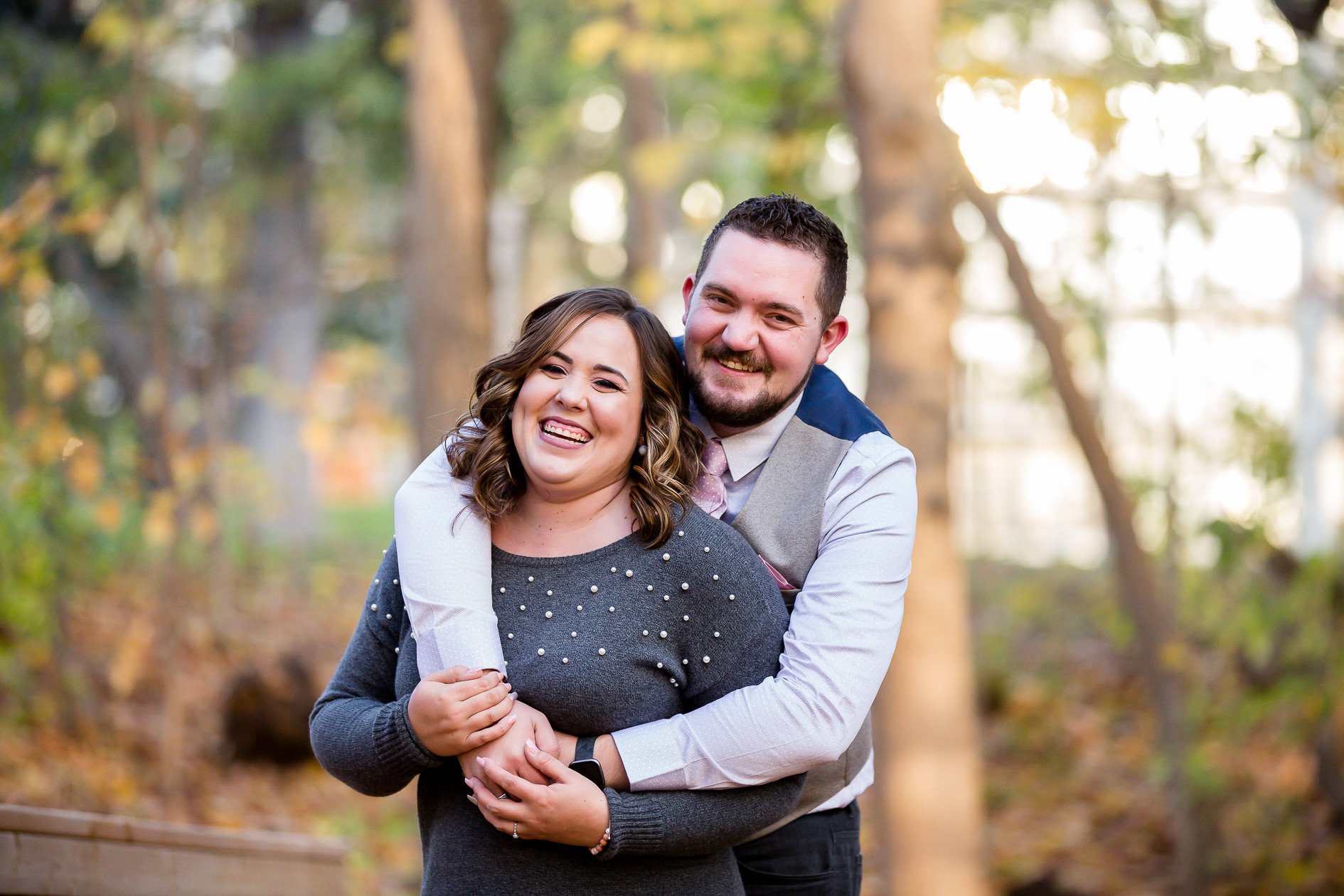 Fall engagement photos Civic Gardens