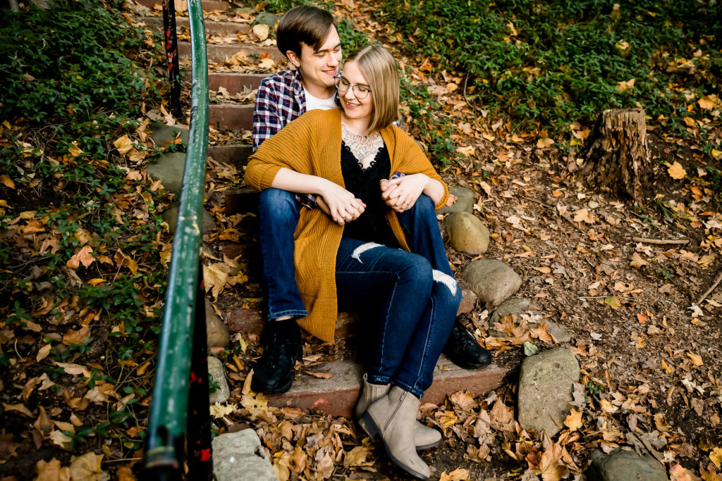 Fun fall engagement photos London Ontario