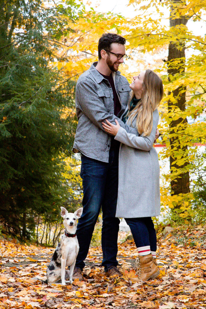 Engagement session with dog London Ontario