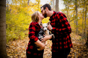 Engagement session with dog London Ontario