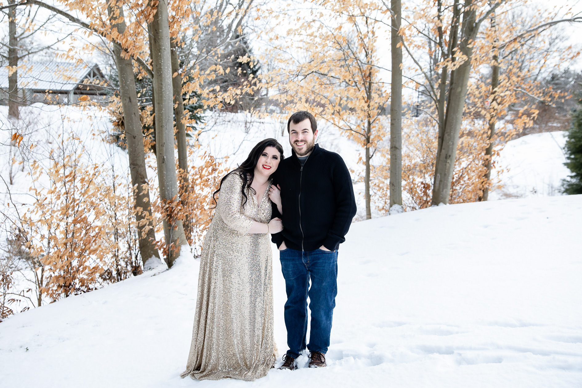 Winter engagement photography St Thomas