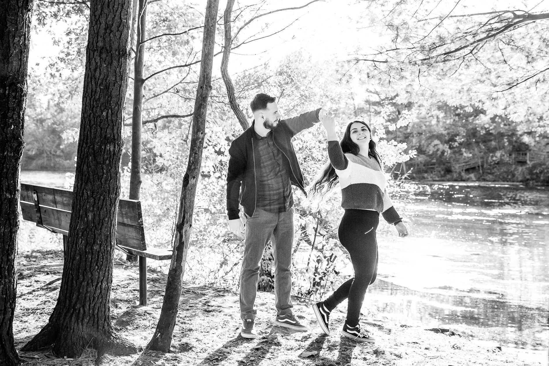 Mill Pond Engagement photos Dorchester Ontario