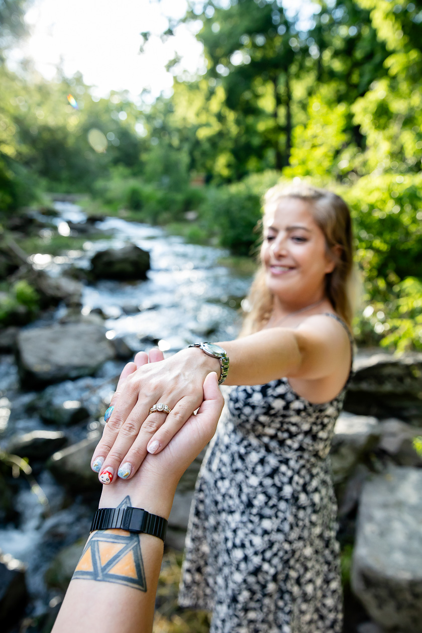 Rock Glen Waterfall Engagement session