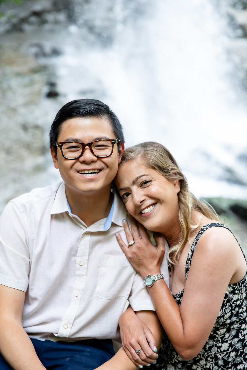 Rock Glen Waterfall Engagement session