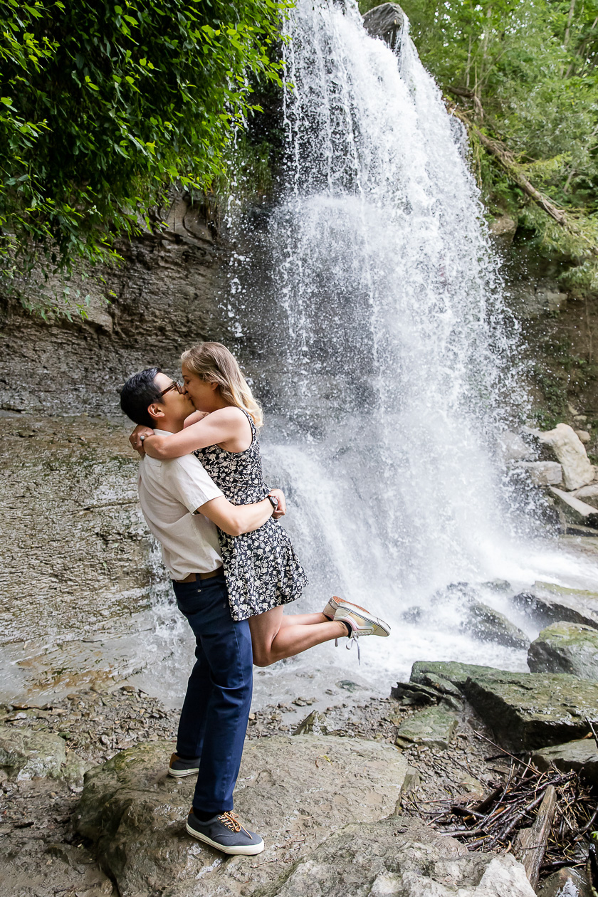 Rock Glen Waterfall Engagement session