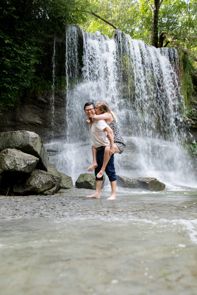 Rock Glen Waterfall Engagement session