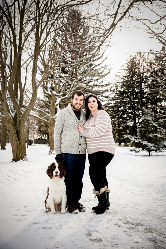 Winter engagement photography St Thomas