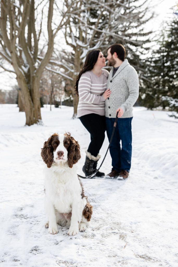 Winter engagement photography St Thomas
