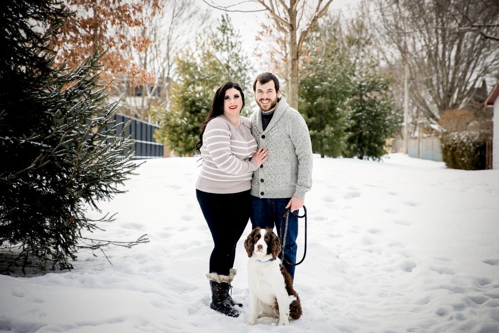 Winter engagement photography St Thomas
