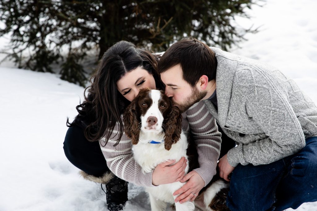Winter engagement photography St Thomas