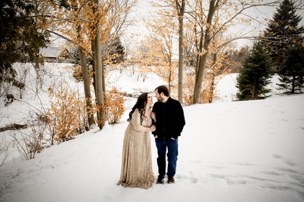 Winter engagement photography St Thomas