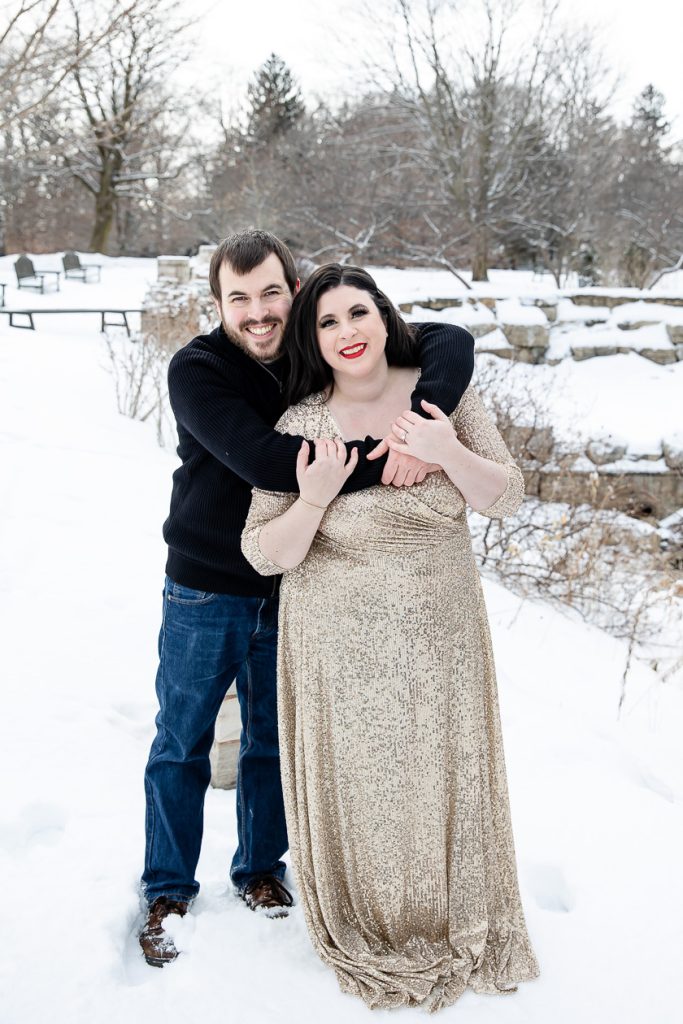 Winter engagement photography St Thomas