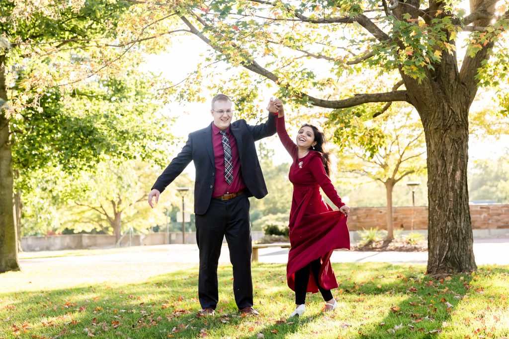 Engagement session Ivey Park fun photos