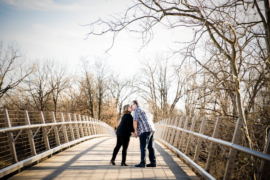Winter engagement session at Gibbons Park